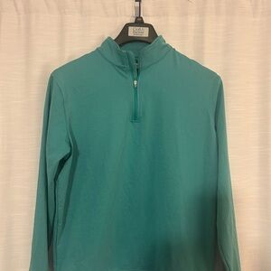 Peter Millar Teal Quarter-Zip Pullover